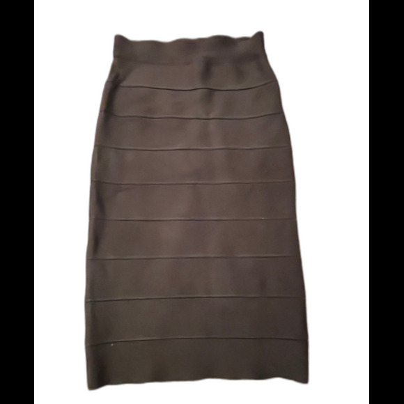 BCBGMAXAZRIA bandage midi skirt - black - size medium - Picture 1 of 6